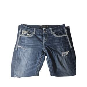 Maurices Premium Womens Embellished Jeans Size 15/16 Short 36x28